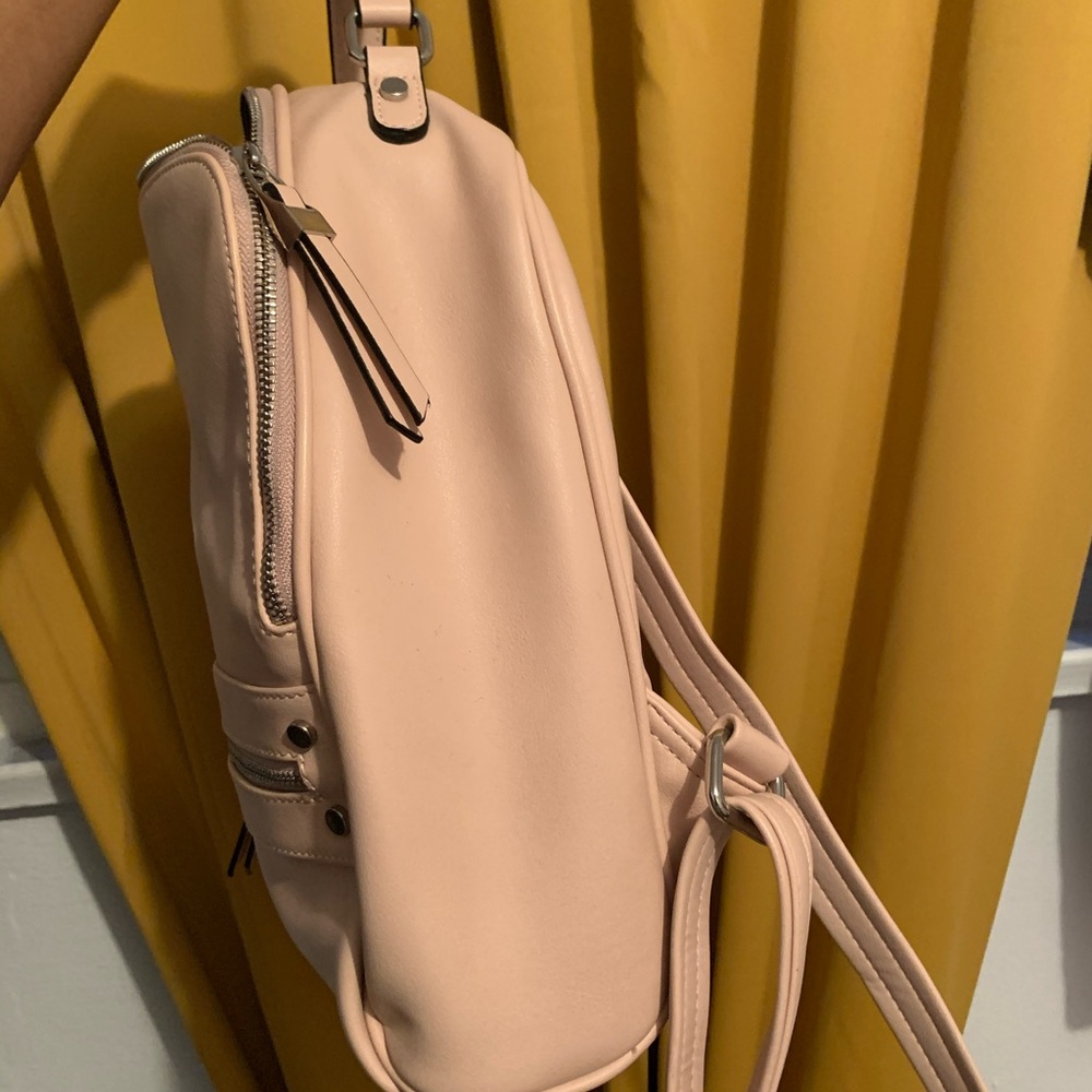 Pale pink mini backpack